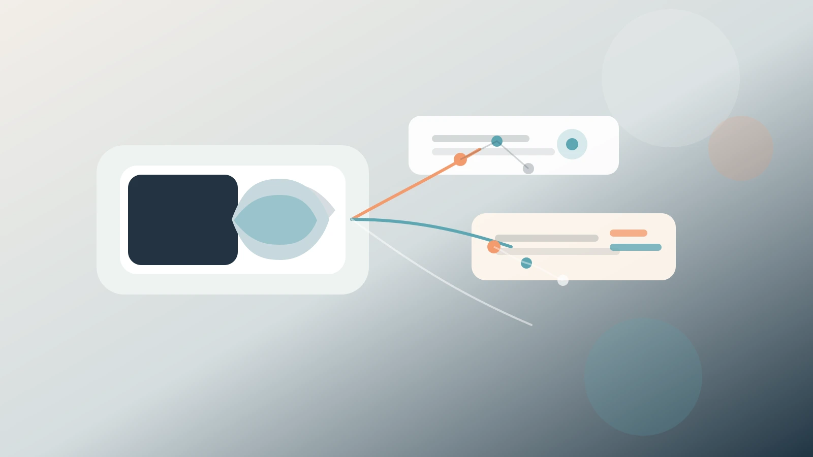 fMRI brain scan illustration with descriptive text strips emerging from measured brain activity to represent Mind Captioning research.