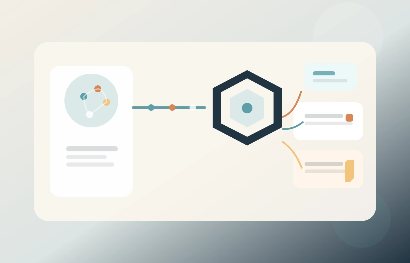 Privacy boundary illustration showing neural data passing through a gated decoder with user control and protected output channels.