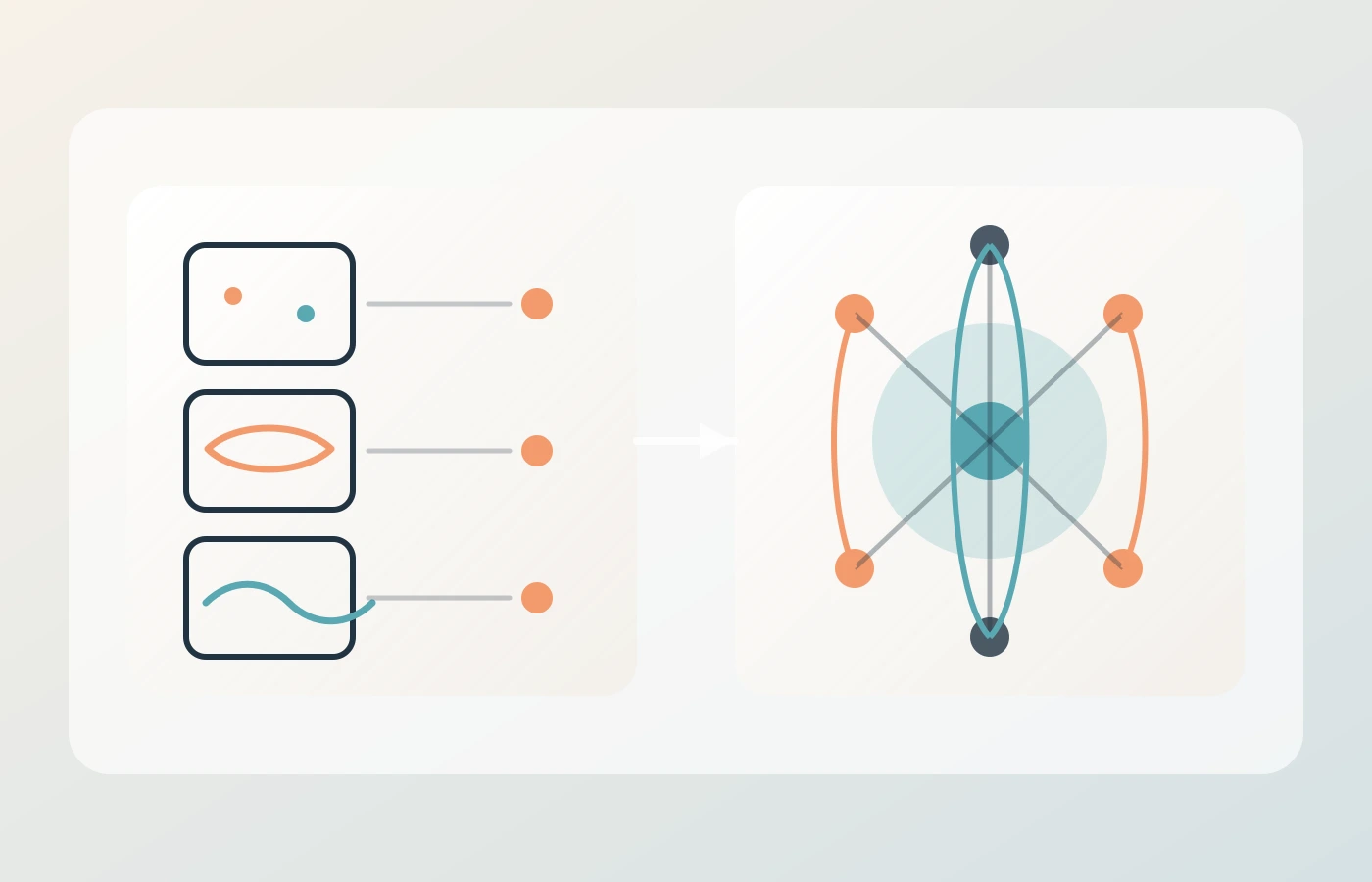 Side-by-side comparison graphic showing narrow AI as task-specific systems and AGI as a cross-domain general problem solver.