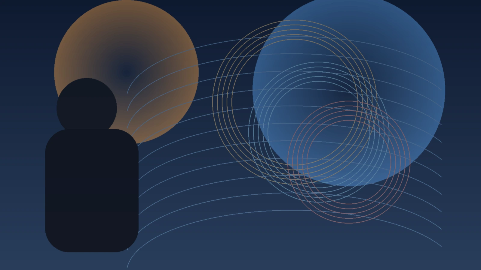 Conceptual illustration of human intelligence facing a complex AI system map representing capability, alignment, and governance.