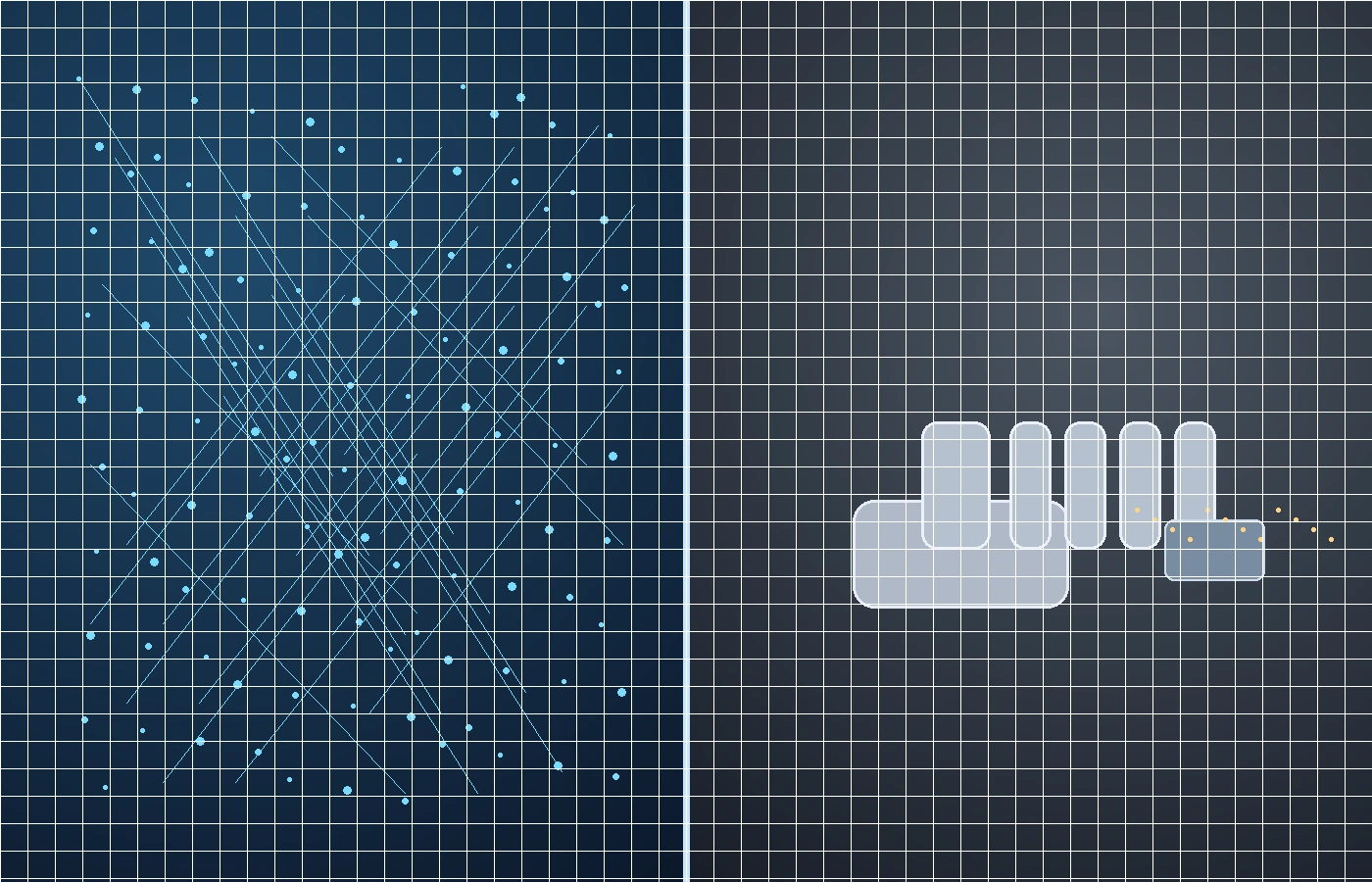 Split-scene comparison of digital AI data processing and physical AI robotic manipulation.