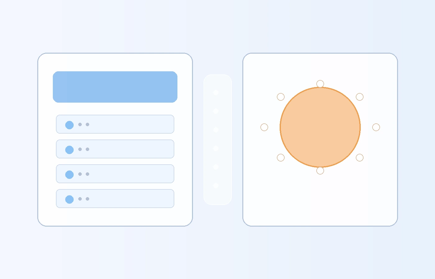 Conceptual diagram contrasting observable empathic language output with unproven subjective emotional experience in AI.