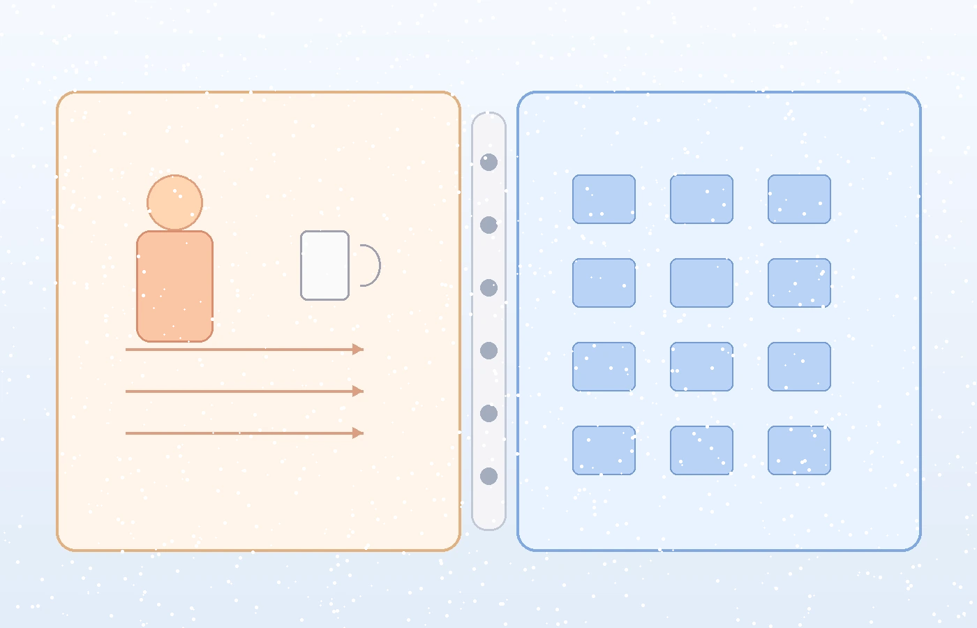 Comparison graphic showing human one-shot learning from context versus AI learning from large training data.