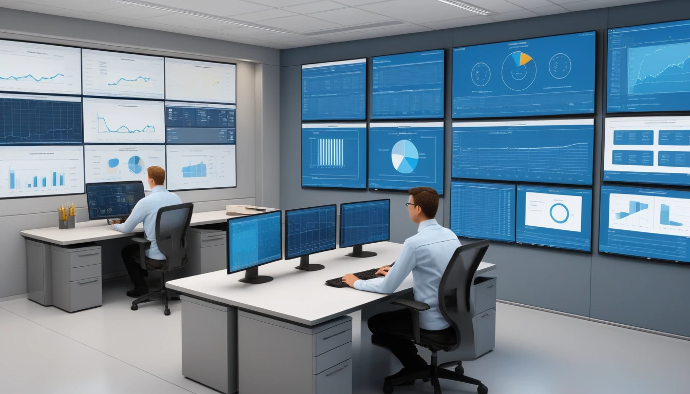 Split scene showing an AI safety evaluation lab on one side and a regulated AI service dashboard with traceability markers on the other.