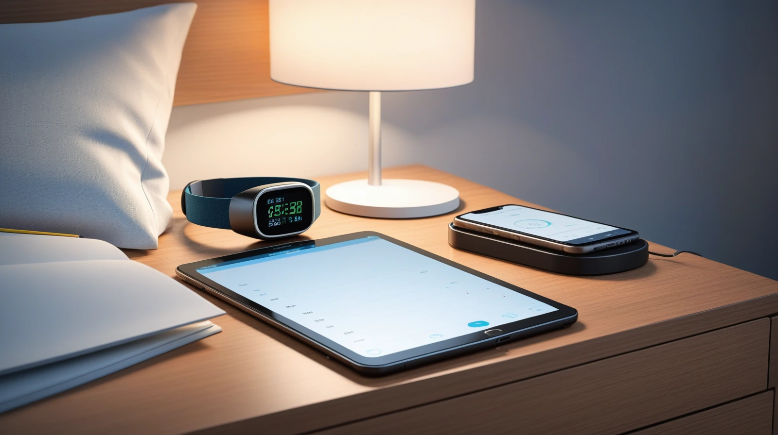 Home sleep-tracking setup with a wearable device and phone app used for closed-loop memory cueing