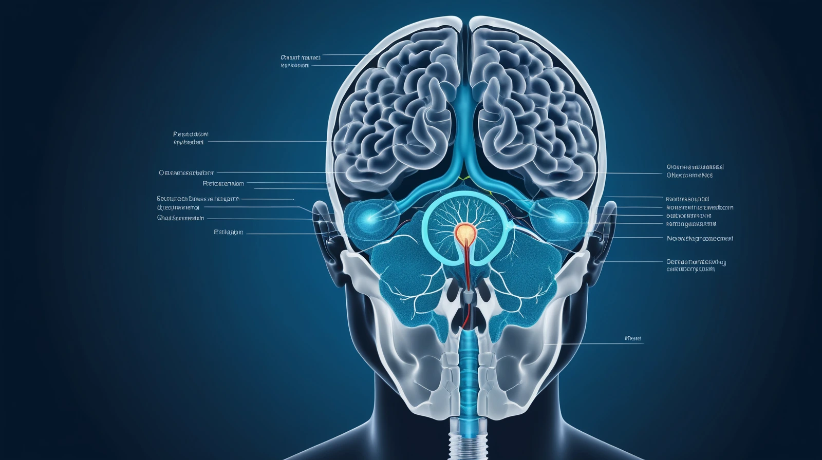 Olfactory pathway illustration showing the olfactory bulb as a proposed target for smell restoration.