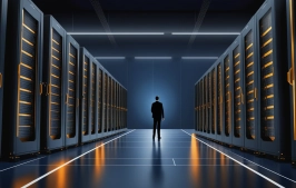 Editorial illustration of three competing AI ecosystems racing across models, infrastructure, and deployment.