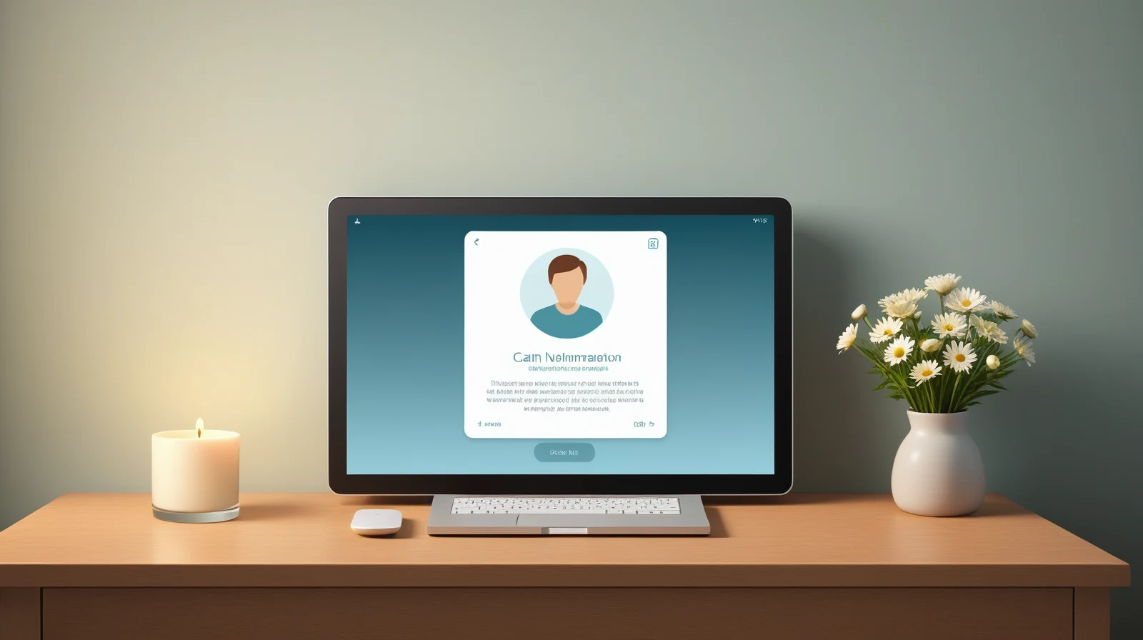 Illustration of a digital memorial companion as a modern form of digital afterlife technology.