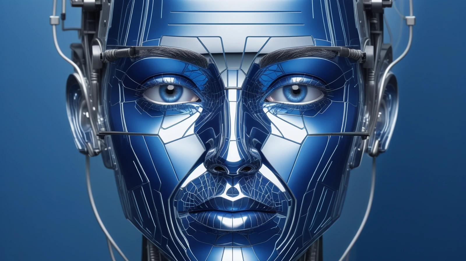 Editorial illustration of a mirrored AI face with polished outward speech on one side and hidden system logic on the other.