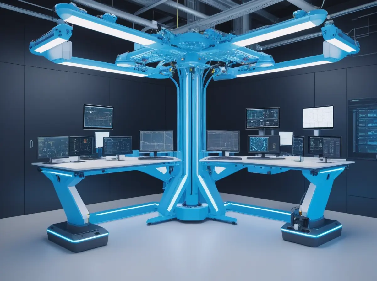 Comparison illustration showing a traditional engineering process beside an AI-assisted multi-path invention workflow.