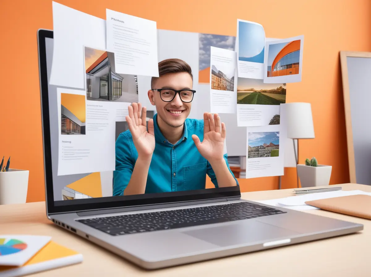 Illustration of a person building a portfolio life across learning, paid work, and community contribution.