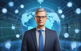 Editorial illustration of a human digital twin surrounded by legal, identity, and tax data layers.