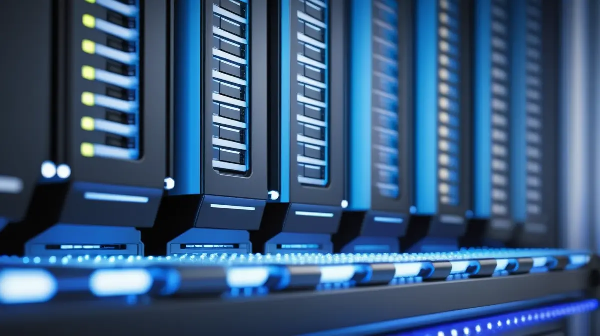 Illustration of a secure molecular archive with sequencing equipment and data integrity checks.