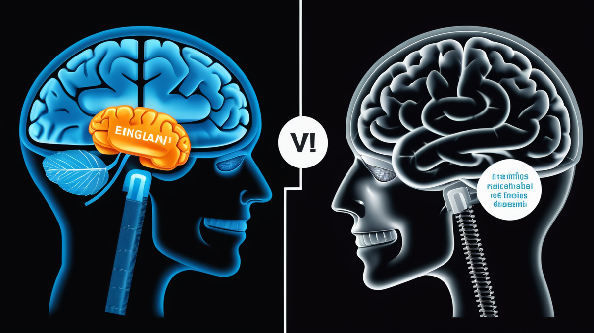 Comparison of the human brain predicting phrases versus a large language model predicting one token at a time
