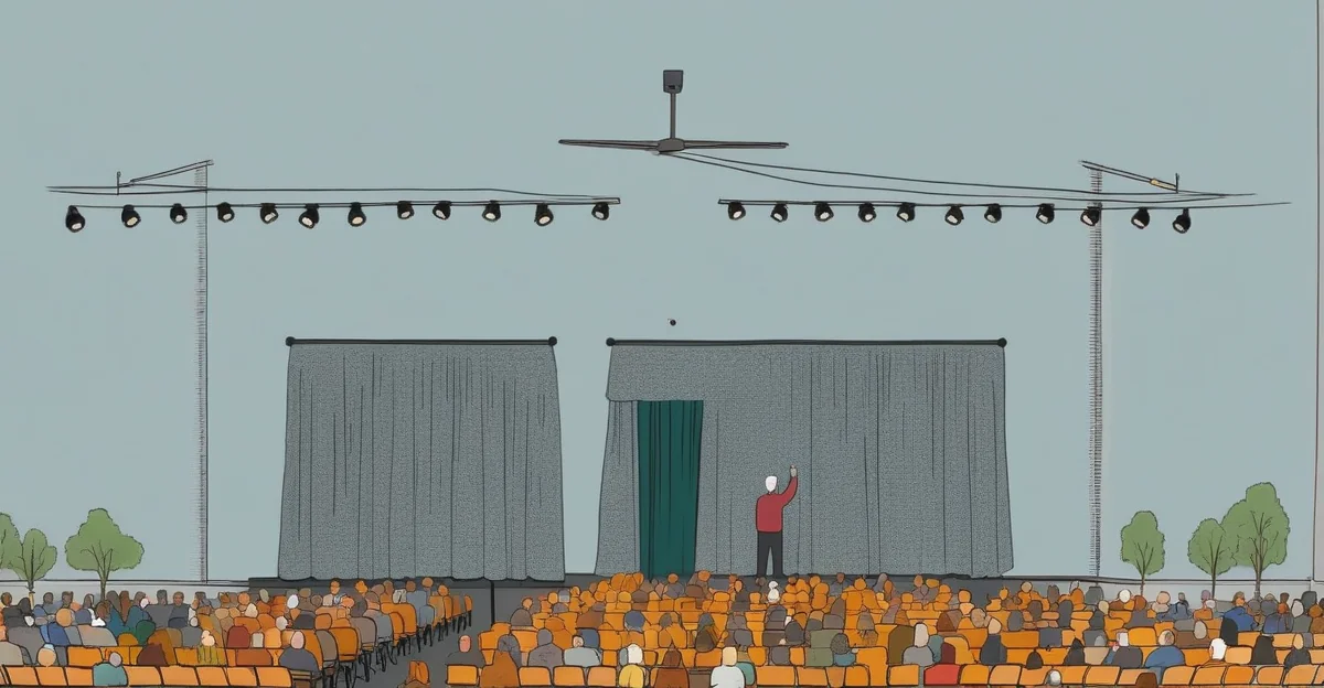 Residents at a public hearing debating a nuclear reactor and AI data center in their community
