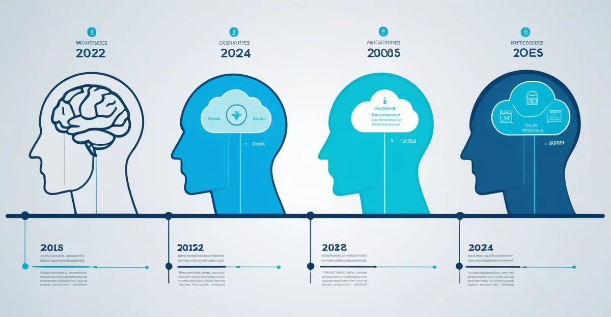 Timeline of AI model welfare research programs at Anthropic, DeepMind, and Meta