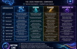 GPT-5 vs Gemini vs Claude vs DeepSeek V4: The 2026 Frontier, Compared